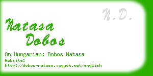 natasa dobos business card